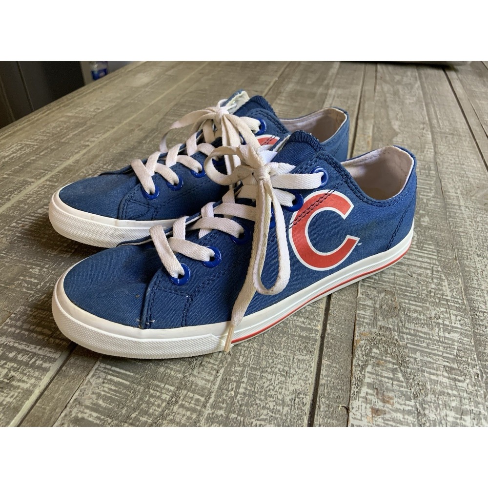Chicago Cubs Row One Unisex Baseball Sneakers Women's Size 6.5 Men's Size 5 Shoe